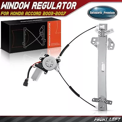 Power Window Regulator W/ 6 Motor For Honda Accord 2003-2007 Coupe Front Driver • $37.99
