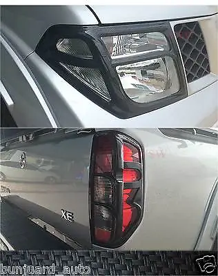 Set Carbon Head Light Tail Light Lh Rh For Nissan Navara D40 Pickup 05 06 07 08 • $128.69