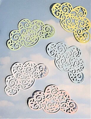 Die Cut Cuts Card Topper Large Cloud X 5 *choice Of Colour* New Baby Pastel • £2