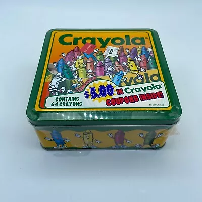 Vintage 1995 Sealed Crayola Crayon Collector Metal Tin/Box Contains 64 Crayons • $14.99