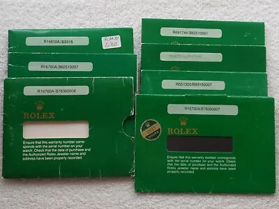 7 Vintage Rolex Warranty Holder Sleeve 16750 5513 16760 GMT Fat Lady • $795