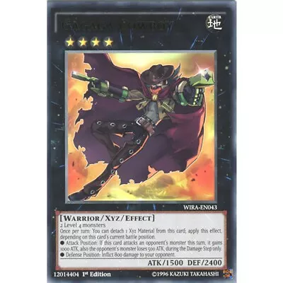 Yugioh Gagaga Cowboy - WIRA-EN043 - Rare 1st Edition NM/M • $3.70