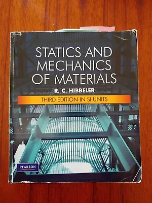 Statics And Mechanics Of Materials RC Hibbeler 3rd Edition Pearson • $60