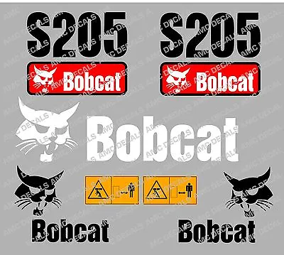 Bobcat S205 Skid Steer Decal Sticker Set • $109.14