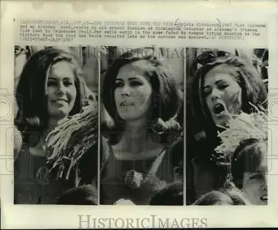 1967 Press Photo 1967 Miss Universe Sylvia Hitchcock At College Game - Mjp40044 • $16.99