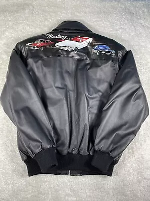 Ford Mustang Leather Jacket Men’s Medium Back Graphic Print Bradford Exchange • $149.99