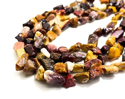 Natural Brown Yellow Mookaite Jasper Rough Nugget Pebble Gemstone Beads - PG318 • $10.47