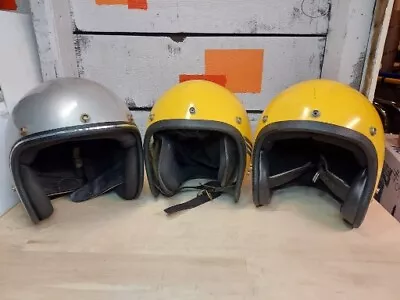 Vintage Motorcycle Helmets From 70s And 80s AS IS Lot Of 3 • $36