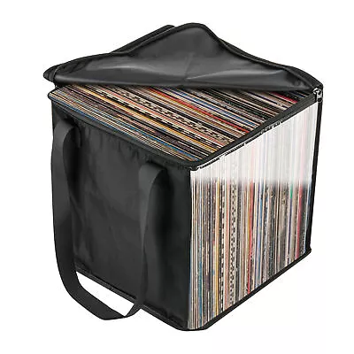 Record Storage Vinyl Album Resistant Record Organizer Collapsible Storage Crate • $28.43