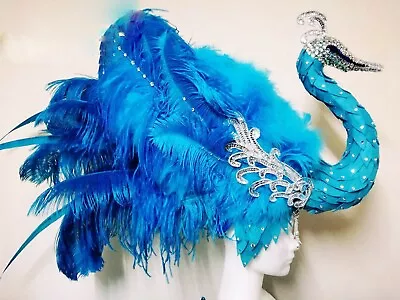 Da NeeNa H1000 Bird Of Paradise Crystal Dance Pageant Showgirl Vegas Headdress • $597.77