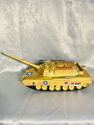 VINTAGE 20” 1993 Toy State US Army Tank W/ LIGHTS SOUNDS & MOVEMENT M1 Abrams • $34.99