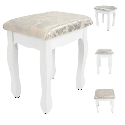 Dressing Table Stool Makeup Vanity Chair Soft Seat Bench Velvet Piano Bar Stool • £26.59