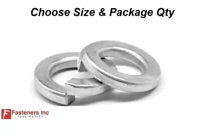 Zinc Plated Steel Low Carbon Standard Split Lock Washers (All Sizes & Qtys) • $9.99