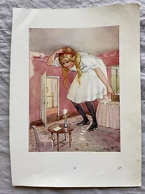 Alice In Wonderland 1922. Antique Lithograph By Margaret Tarrant - Art Décor • $15