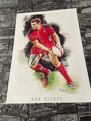 Dan Biggar Wales Rugby Legend Pop Art A3 Poster Hand Signed With COA 2 • £19.99