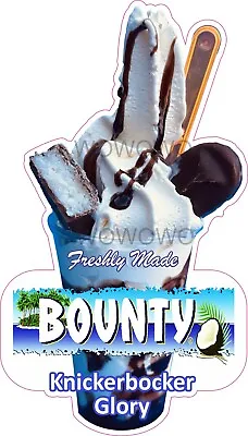 Ice Cream Van Sticker Bounty Knickerbocker Glory Coconut Sundae Kbg Decals • £2.95