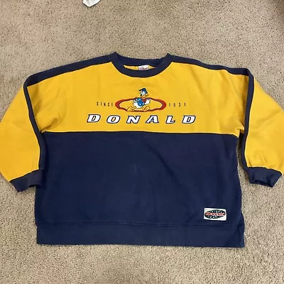 Vintage Disney Store Donald Duck Since 1934 XL Sweatshirt- Awesome! • $35