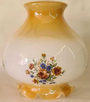 £8 • Buy Vintage Ceiling Floral Glass Light Shade