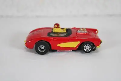 $59.99 • Buy Vintage 57 Chevy Corvette Slot Car Red Yellow Race Car Aurora Afx Missing Parts