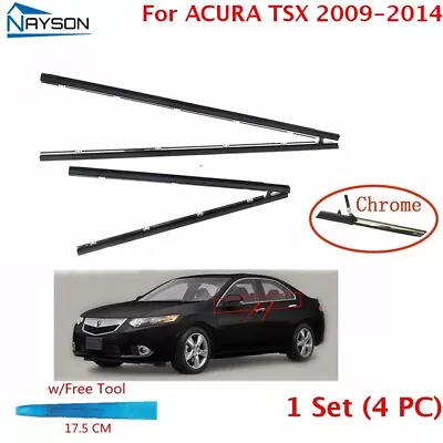 Chrome W/Tool For ACURA TSX Sedan 2009-14 Window Weatherstrip Molding Trim Outer • $31.99