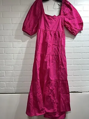 NWT! MINKPINK Raspberry Pink XS Yasamin Dress Puff Sleeve • $30