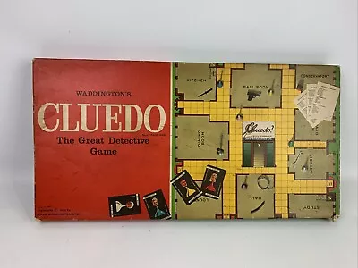 CLUEDO VINTAGE 1965 Board Game Vintage Rare By Waddingtons Strategy M315 • £5.99