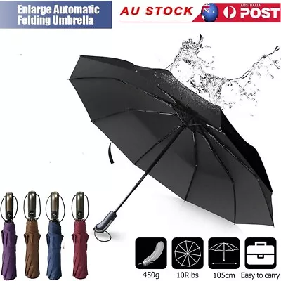 $5.31 • Buy Automatic Umbrella Auto Open Close Compact Folding Anti Rain Windproof 10Ribs