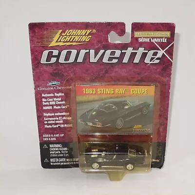 Johnny Lightning 1963 Chevrolet Corvette Sting Ray Coupe Black Hard Top • $21.99