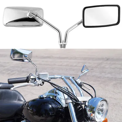 For Kawasaki Vulcan VN 500 800 900 1500 1600 Chrome Rectangle Motorcycle Mirrors • $35.99