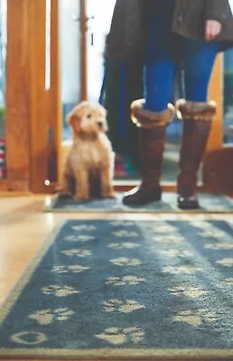 £77.89 • Buy Hug Rug 150x65cm (PET 10) Paws & Hearts Dirt Trapper Door Mat /Runner Washable  