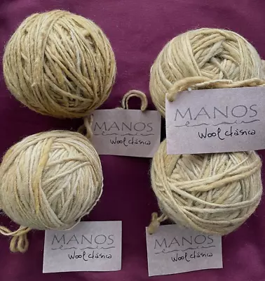 Manos Del Uruguay Wool Clasica - 100% Wool Aran/Chunky Skeins In Balls 4 X 100g • £35