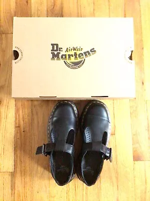 Dr Martens Air Wair Bethan Polished Smooth Leather Platforms Mary Janes Size 6 • $155