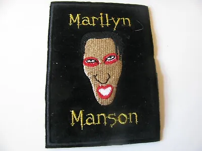 MARILYN MANSON  FACE  Iron On Patch 3” Trucker Hat Rare Jacket Rock Singer OHIO • $12.80