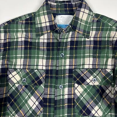 Vintage 70s Sears Work Leisure Flannel Shirt Lined Size Medium • $24