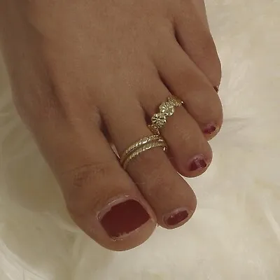 Stacking Toe Ring. Toe Ring Set. Gold Toe Ring. Adjustable Toe Ring. NH407 • £8.99