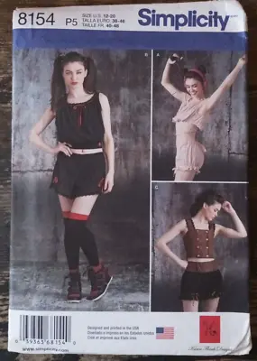 Simplicity 8154 Sewing Pattern Gothic Camisole Top Shorts Bloomers KAREN FLEISCH • £19.99