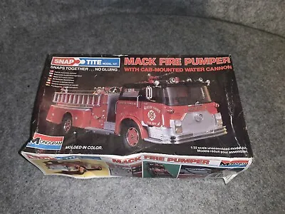 Vintage Monogram Snap Tite Mack Fire Pumper Truck 1/32 Model #1213 • $24.99