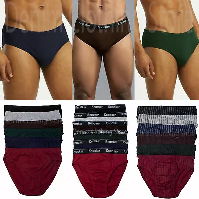 3 6 12 Lot Knocker Mens Bikini Briefs Boxer Underwear Solid Stripe TBand S~XL  • $32.70