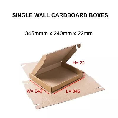 400 A4/C4 345mmm X 240mm X 22mm ROYAL MAIL LARGE LETTER POSTAL CARDBOARD BOX • £117.49