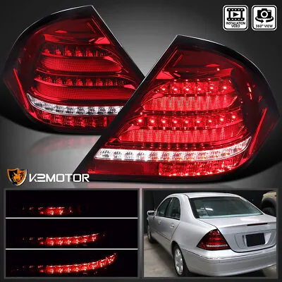 Red Fits 2001-2004 Mercedes Benz W203 C200 C320 Tail Light LED Sequential Signal • $186.89