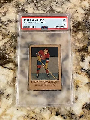 1951 Parkhurst #4 Maurice Richard Rc Psa 1.5 Newly Graded Centered Iconic Rookie • $2551