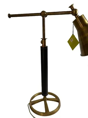 Victoria Hagan Brass Table Desk Lamp Leather Stick • $70