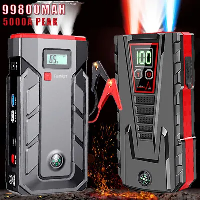 5000A Peak Car Jump Starter Booster Jumper Box Power Bank Battery Charger 12V • $17.99