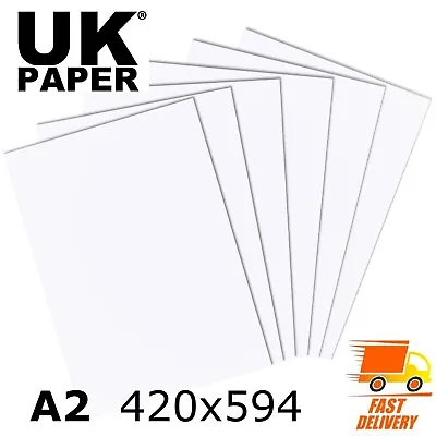 A2 A3 A4 A5 A6 White Card Thick Paper Cardboard Printer Copier Sheets Gsm Crafts • £198.99