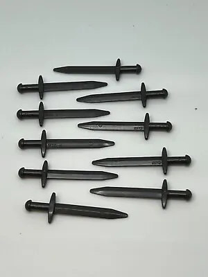 Lego Minifigure Weapon Lot Of 10 Great Sword Pointed With Thin Crossguard W#26 • $11.45