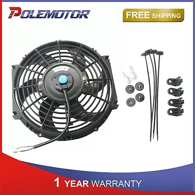 12V 10 Inch Universal Slim Pull Push Electric Radiator Cooling Fan W/ Mount Kit • $18.91