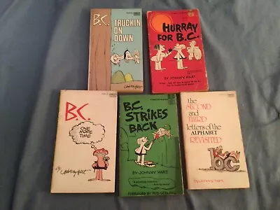 Lot Of 5 B.C. By Johnny Hart Fawcett Paperback Vintage Comics 60’s And 70’s • $15.99