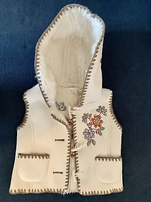 £20 • Buy M&S Rare Unique Leather Jacket Gilet 12-18 Months 