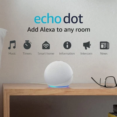 $50 • Buy Echo Dot (4Th Gen, 2020 Release) | Smart Speaker With Alexa | Glacier White