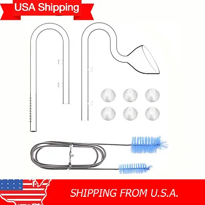 USA Shipping Aquarium Glass Pipe Mini Lily Inflow And Outflow For Mini Nano Tank • $28